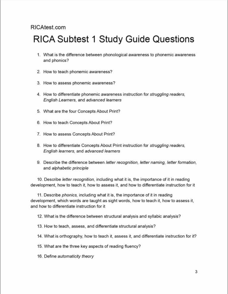 rica test practice questions