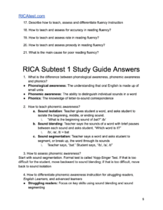 rica subtest 1 study guide
